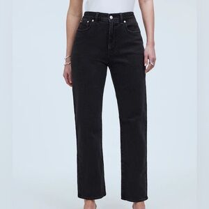 Madewell Curvy '90s Straight Jean in Belmere Black Wash Size 28 SHORTENED!